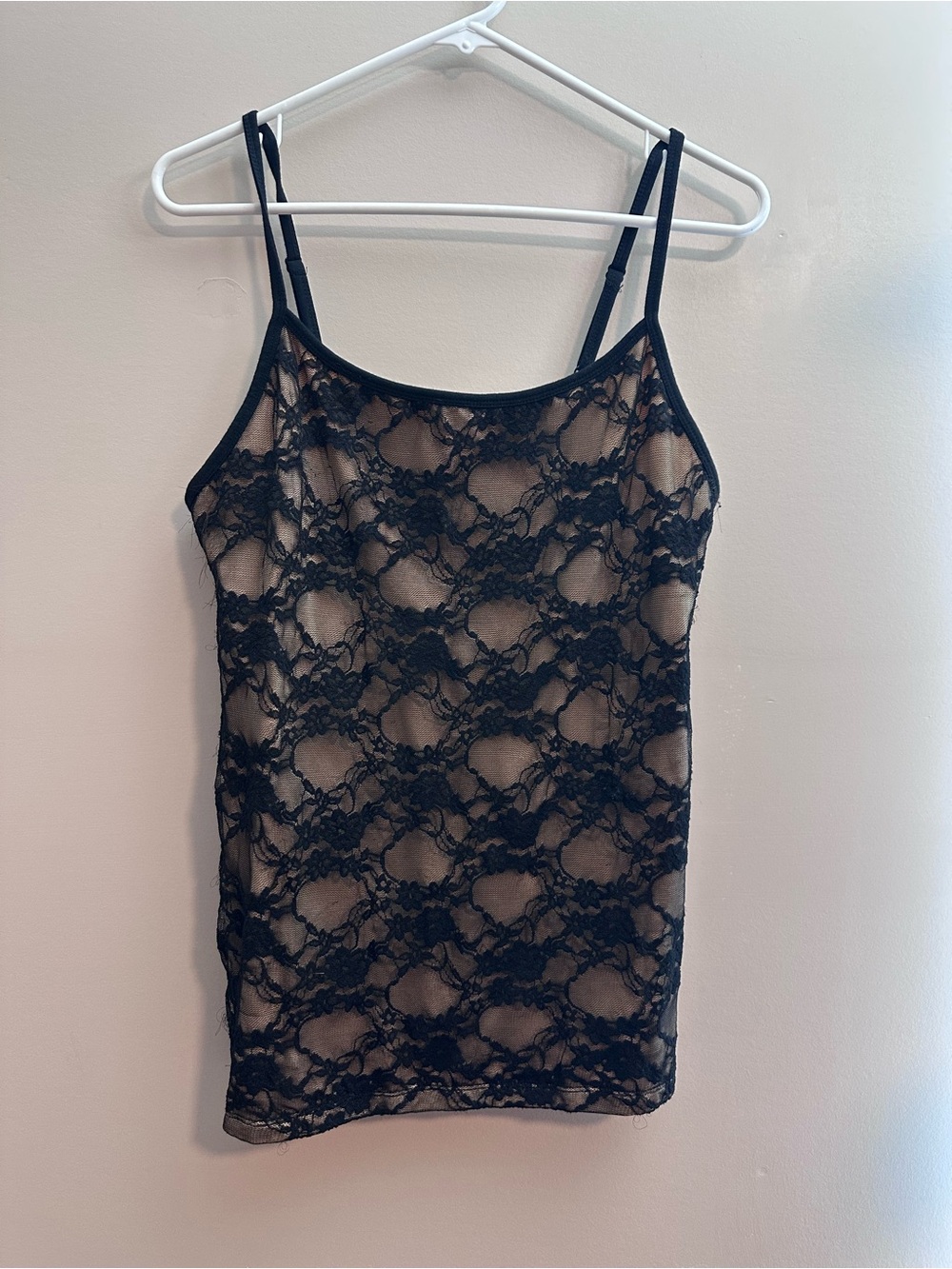 torrid Black Sheer Floral Lace Camisole with Adjustable Straps